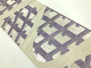 アンティーク　木枠模様織出し袋帯（材料）
